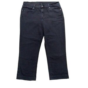 Levi's cropped black hi rise jeans 29